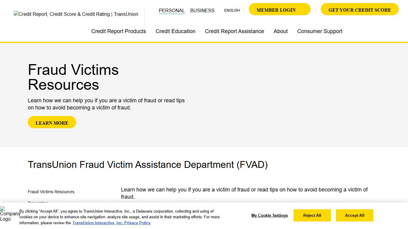 Fraud Victims Resources TransUnion Canada